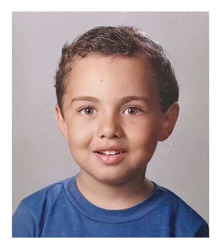 Capt Mohamed at age 6, school photo Capt Mohamed at age 6, school photo